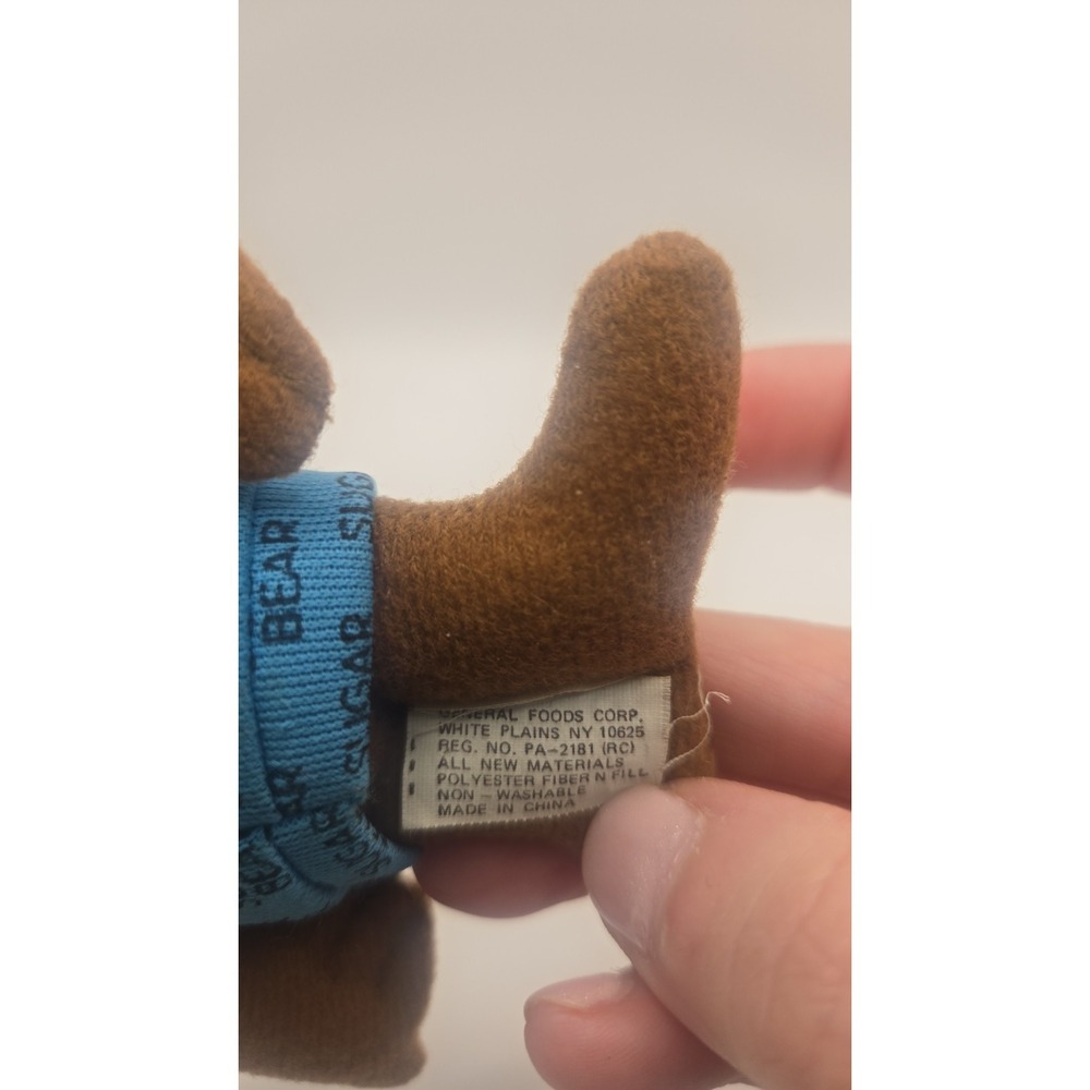 80s Sugar Bear Cereal Mini Stuffed Plush Toy Vintage Kellogg General Foods Corp - Picture 3 of 3